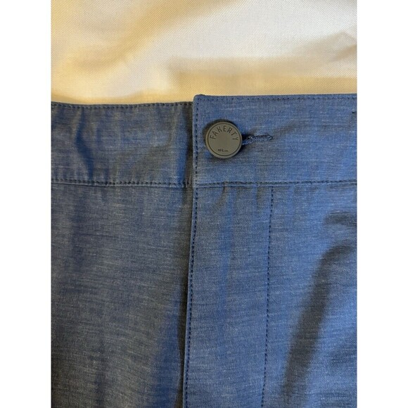 FAHERTY All Day Shorts Men's 38 Blue Polyester Cotton Hybrid Casual 9" Inseam - Picture 6 of 11